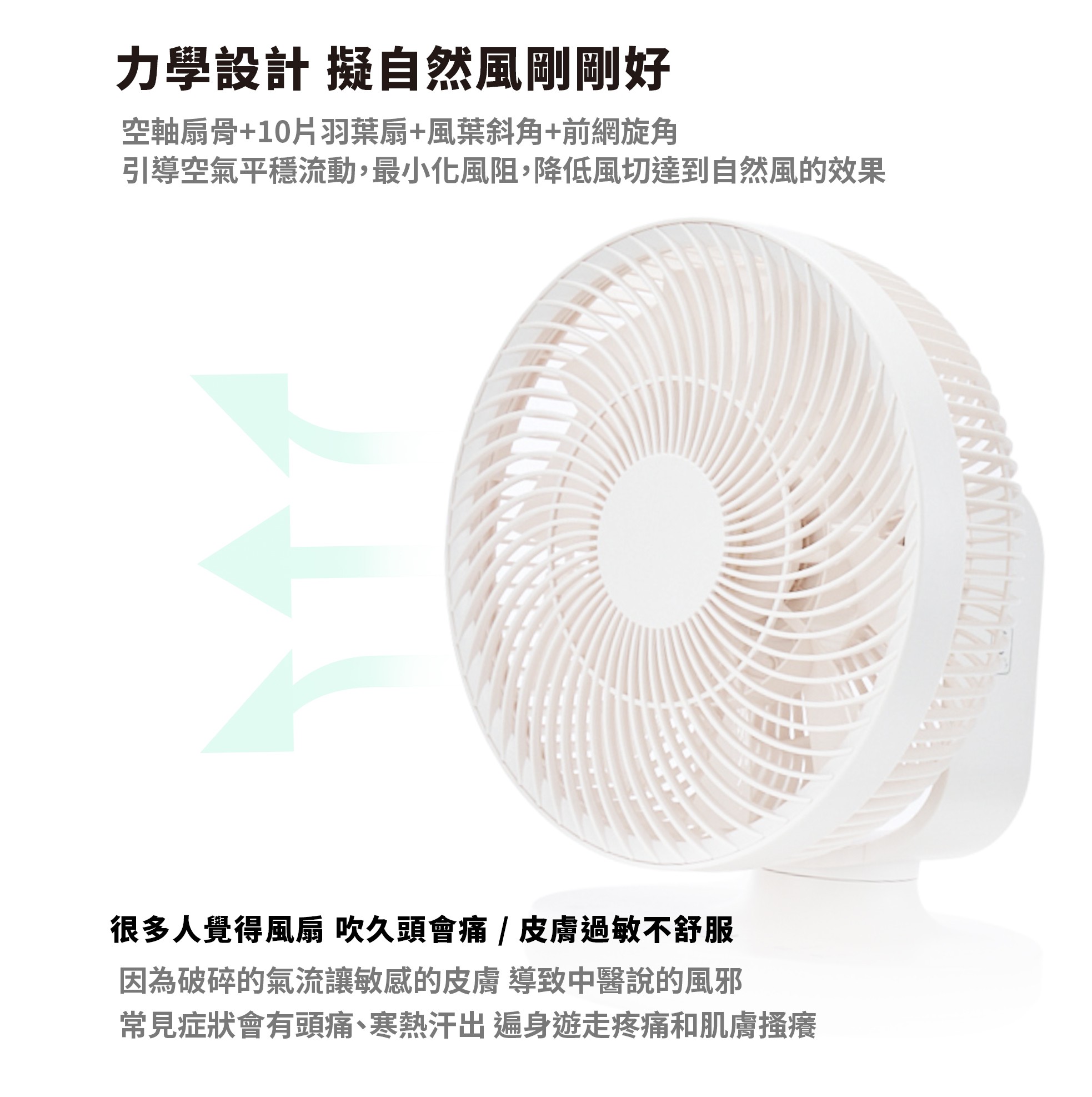 【A級福利品】CQS-K110 循環扇(白色)