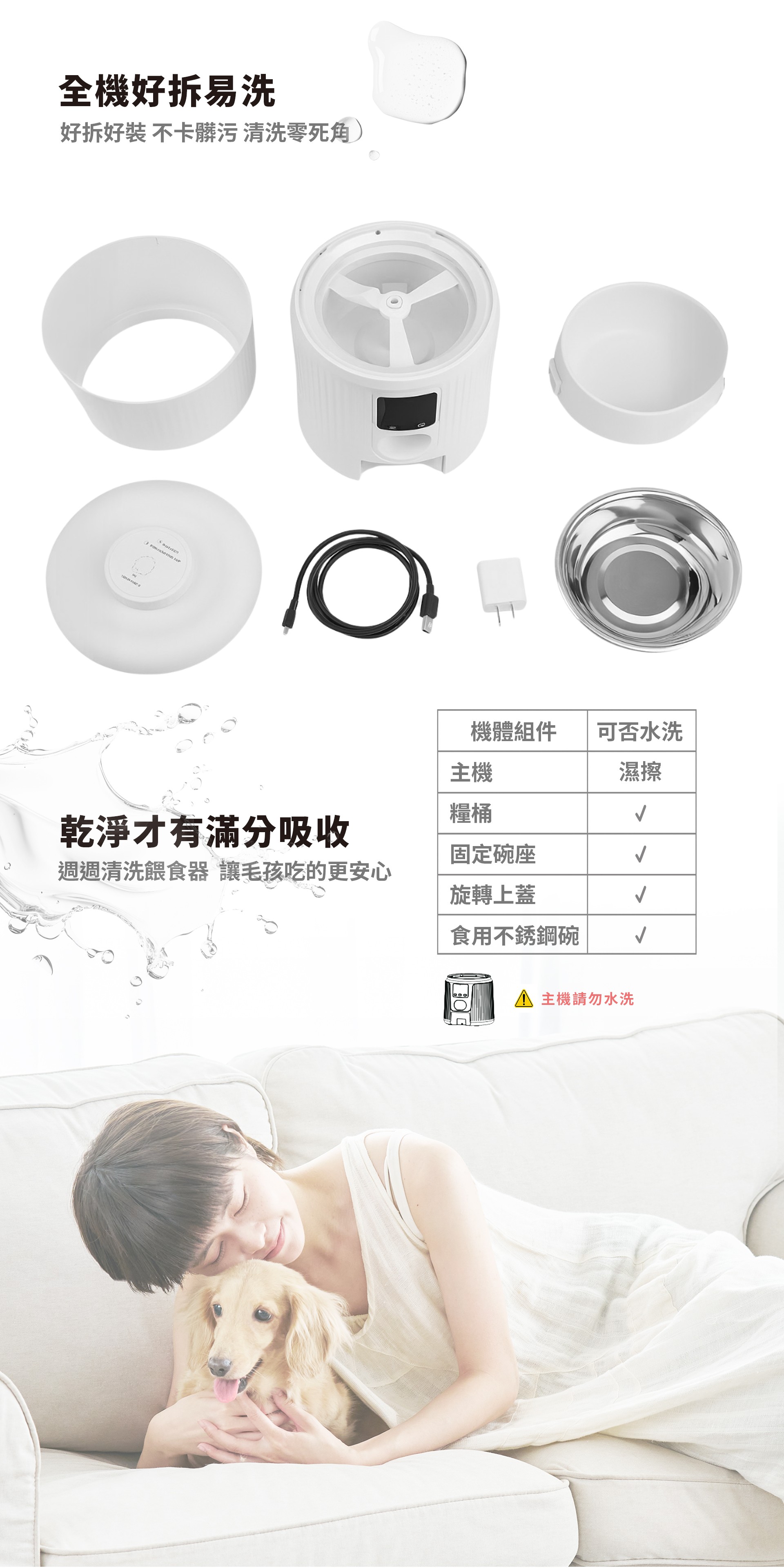 【官網獨家組合】XDF-KP20寵物餵食器+XDF-KP30寵物飲水機